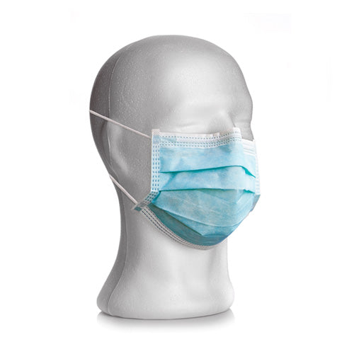 Mondmasker eenmalig gebruik civiel 3-laags non-woven polypropyleen (40x50)