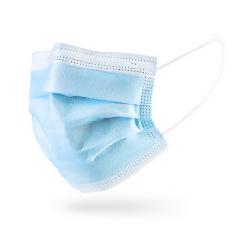 Mondmasker eenmalig gebruik civiel 3-laags non-woven polypropyleen (40x50)