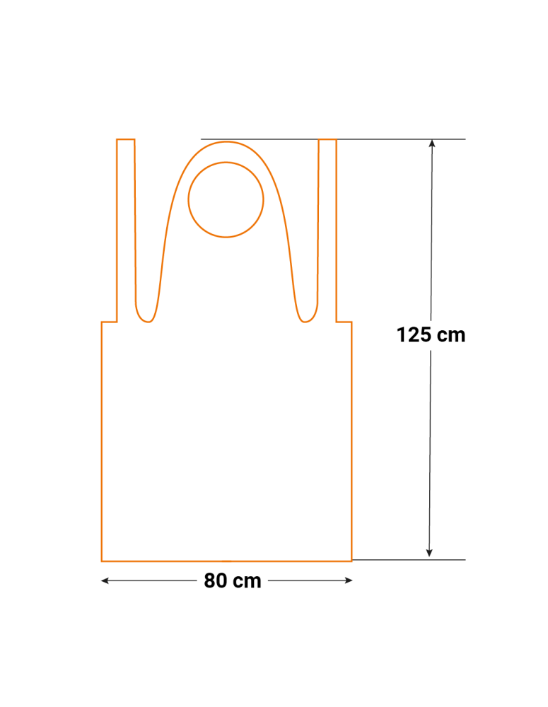 Schort (BLOK) PE 20mu (10x50)